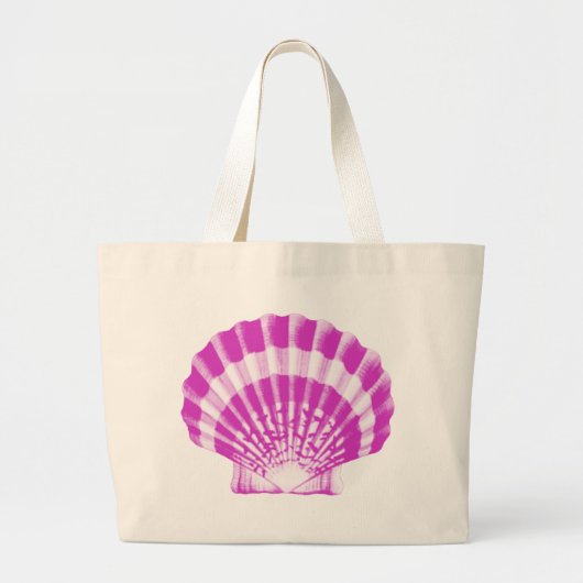 Seashell - orchidee en wit grote tote bag (Voorkant)