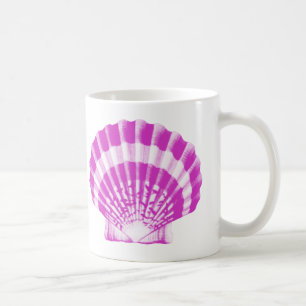 Seashell - orchidee en wit koffiemok
