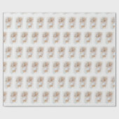 Seashell ornament met parel en boog cadeaupapier (Vlak)