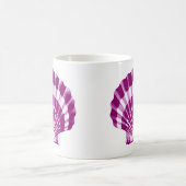 Seashell - paars en wit koffiemok (Center)