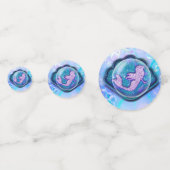 Seashell Paars Glitter Mermaid Zee Birthday Party Confetti (Achterkanten)