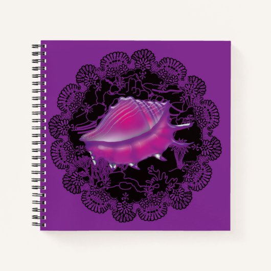 Seashell Paars Notitieboek (Voorkant)
