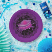 Seashell Paars Papieren Bordje (Feest)