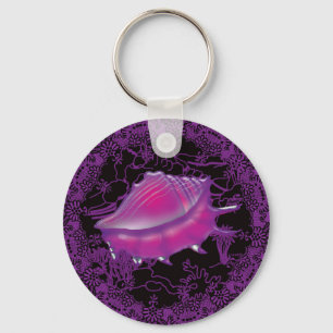 Seashell Paars Sleutelhanger