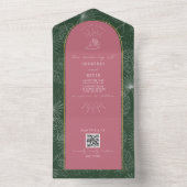 Seashell Palm Beach Weddenschap QR Code RSVP All In One Uitnodiging (Binnen)