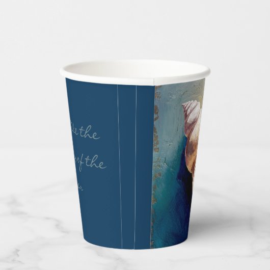 Seashell Papieren Bekers (Rechts)