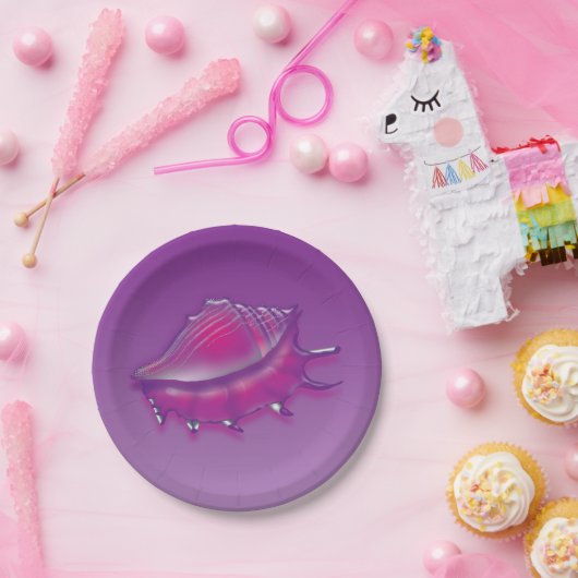 Seashell Papieren Bordje (Feest)