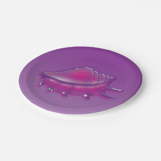 Seashell Papieren Bordje (Gekanteld)