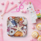 Seashell party papier borden papieren bordje (Feest)