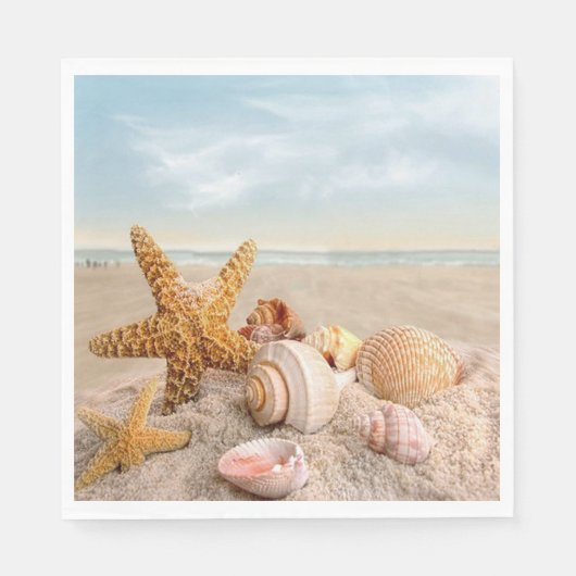 Seashell party servetten (Voorkant)