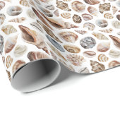 Seashell-patroon Cadeaupapier (Rol Hoek)