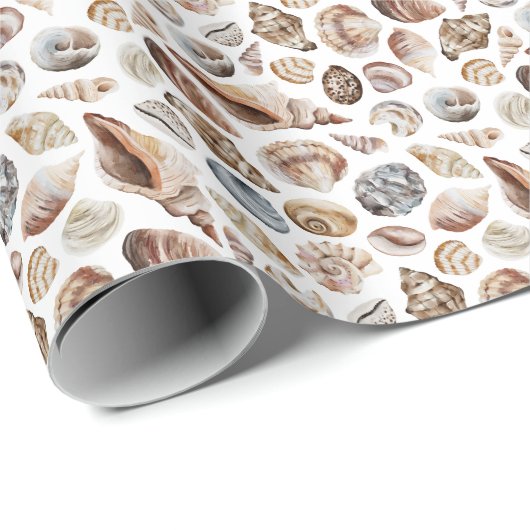 Seashell-patroon Cadeaupapier (Rol Hoek)
