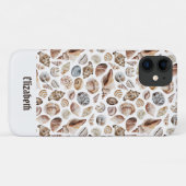 Seashell-patroon Case-Mate iPhone Case (Achterkant (horizontaal))