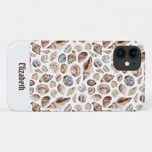 Seashell-patroon Case-Mate iPhone Case (Achterkant (horizontaal))