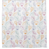 Seashell patroon douchegordijn (Voorkant)