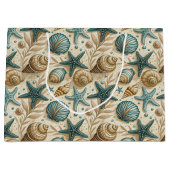 Seashell Patroon Grote Gift Bag Groot Cadeauzakje (Voorkant)