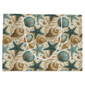 Seashell Patroon Grote Gift Bag Groot Cadeauzakje (Achterkant)