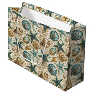 Seashell Patroon Grote Gift Bag Groot Cadeauzakje