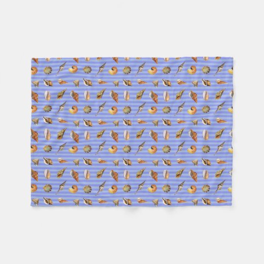 Seashell Pattern Fleece Deken (Voorkant (Horizontaal))