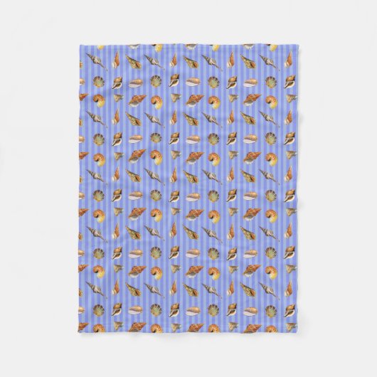 Seashell Pattern Fleece Deken (Voorkant)