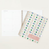 Seashell Pattern Personalized Modern Boho Planner (Display)