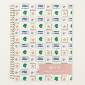 Seashell Pattern Personalized Modern Boho Planner (Voorkant)
