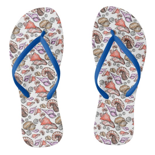 Seashell Pattern Teenslippers (Voetbed)