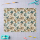 Seashell Pattern Tissue Paper Tissuepapier (Craft)