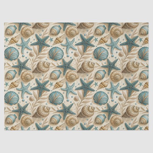 Seashell Pattern Tissue Paper Tissuepapier (Voorkant)