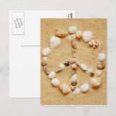 Seashell Peace Sign-Briefkaart Briefkaart (Voorkant / Achterkant)