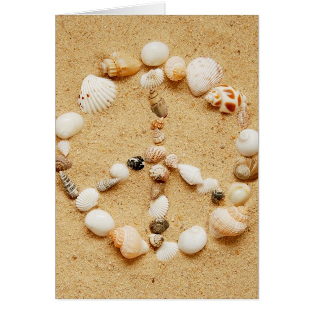 Seashell Peace Sign-kaart (Voorkant)
