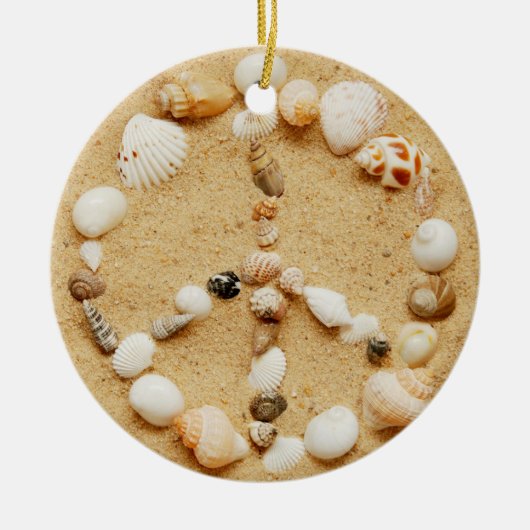 Seashell Peace Sign Ornament (Voorkant)
