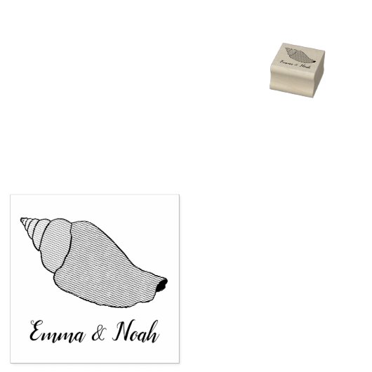 Seashell personaliseert de naam van weddenschappen rubberstempel (Gestempeld)
