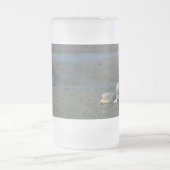 Seashell Pile Frosted Glass Beer Mok (Center)