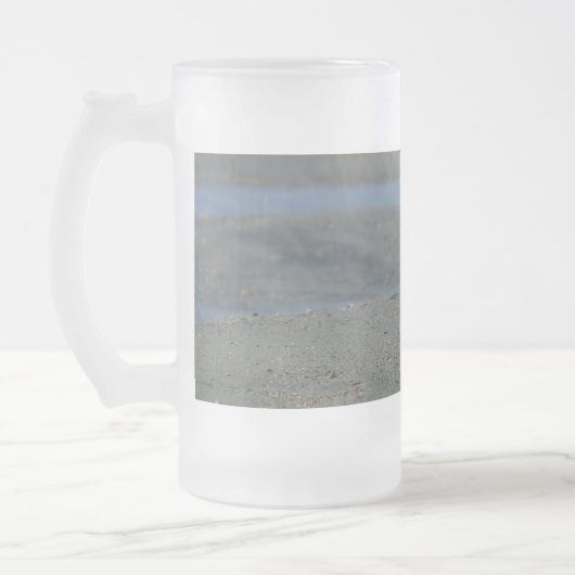 Seashell Pile Frosted Glass Beer Mok (Links)