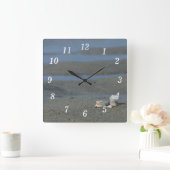 Seashell Pile Wall Clock Vierkante Klok (Huis)