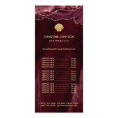 seashell - prijslijst voor logo bij het ontwerp va reclamekaart (Voorkant)