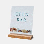 Seashell Rand Open Bar Aangepast acryl teken Acryl Bord (Hoek)