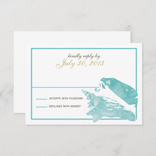 Seashell Response Kaart (Voorkant / Achterkant)