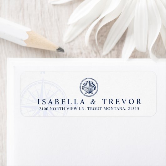  Seashell | Retouradres Nautical Theme Etiket (Insitu)