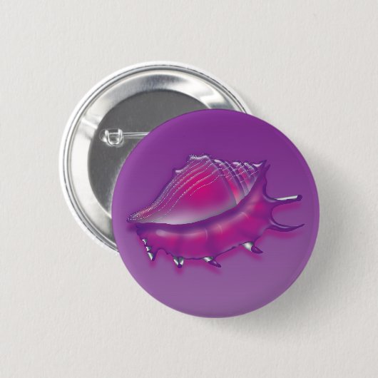 Seashell Ronde Button 5,7 Cm (Voorkant /achterkant)