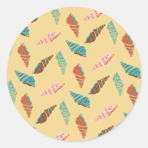 Seashell Ronde Sticker