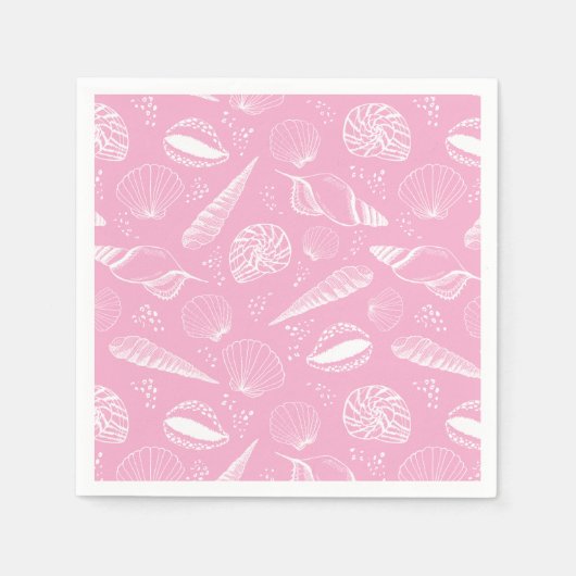 Seashell roze servet (Voorkant)