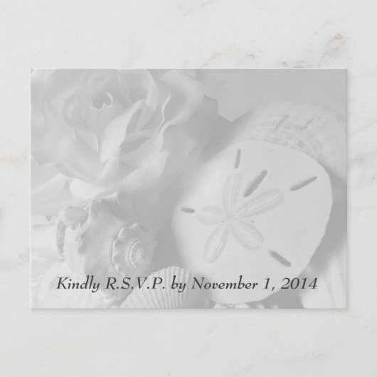 Seashell RSVP-Briefkaarten Uitnodiging Briefkaart (Voorkant)