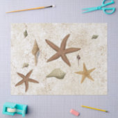 Seashell Sandy Beach Starfish  ontkoppeling Tissuepapier (Craft)