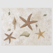 Seashell Sandy Beach Starfish ontkoppeling Tissuepapier (Voorkant)