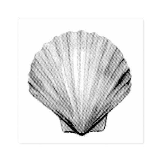 Seashell ,Scallop Shell ,Shell Rubber Stamp Rubberstempel (Afrduk)