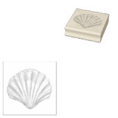 Seashell ,Scallop Shell ,Shell Rubber Stamp Rubberstempel (Gestempeld)