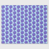 Seashell Scallops Zee Ocean Pattern BLue Paars Cadeaupapier (Vlak)