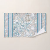 Seashell Scene met Taupe Achtergrond Badhanddoek Bad Handdoek (Handdoek)